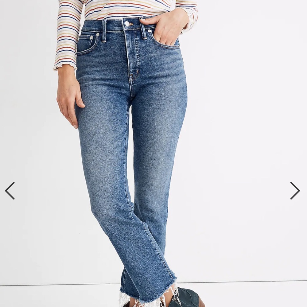 Madewell Cali Demi-Boot Jeans in Fleetwood Wash (size 24)